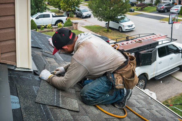 Professional Gutter Repair And Installation technician working in Robinson, ND
